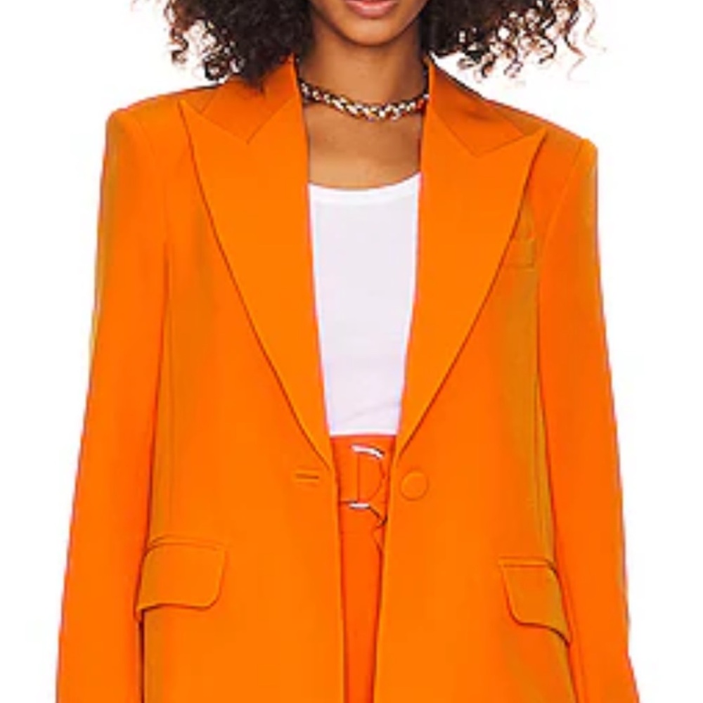 Camila Coelho Orange Tailored Blazer